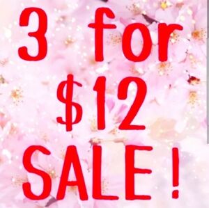 3 For $12 Marked ♡